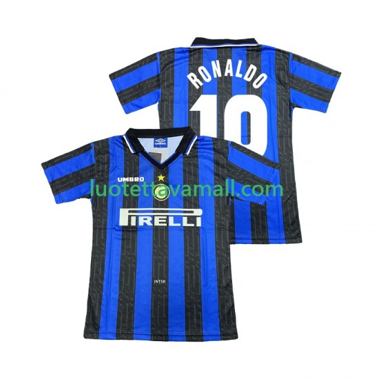 Miehet Inter Milan Ronaldo 10 Retro 1997 1998 Lyhythihainen Fanipaita ,Koti