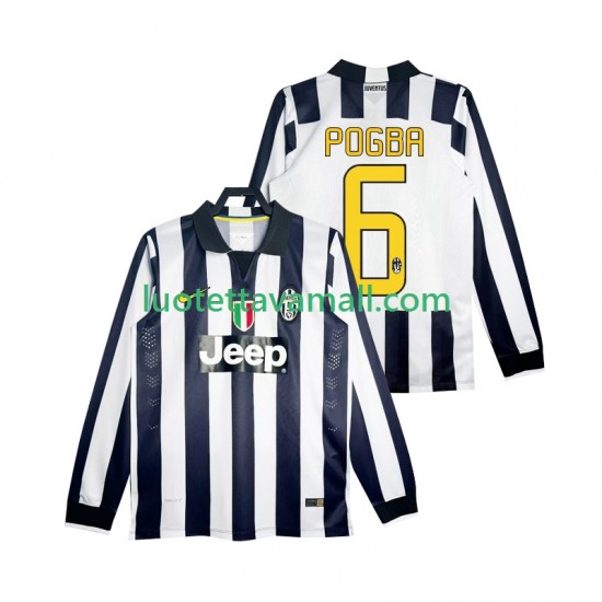 Miehet Juventus Pogba 6 Retro 2014 2015 Pitkähihainen Fanipaita ,Koti