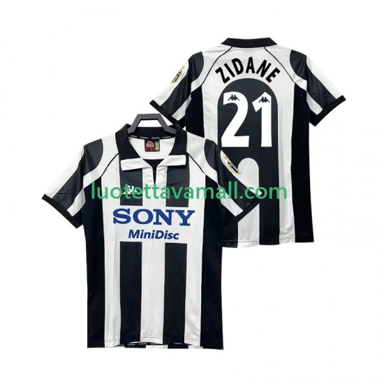 Miehet Juventus ZIDANE 21 Retro 1997 1998 Lyhythihainen Fanipaita ,Koti