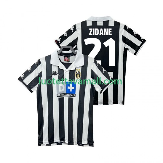 Miehet Juventus ZIDANE 21 Retro 1999 2000 Lyhythihainen Fanipaita ,Koti