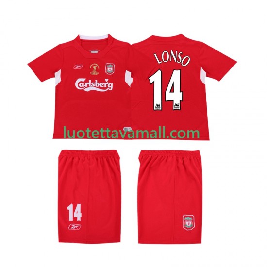 Miehet Liverpool ALONSO 14 Retro LWP 2004 2005 Lyhythihainen Fanipaita ,Koti