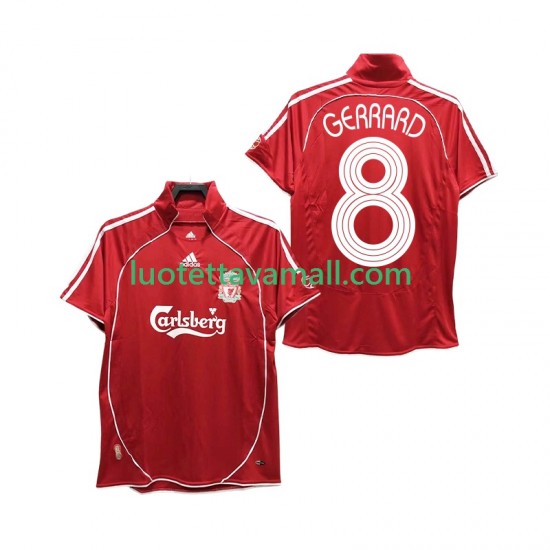 Miehet Liverpool GERRARD 8 Retro 2006 2008 Lyhythihainen Fanipaita ,Koti