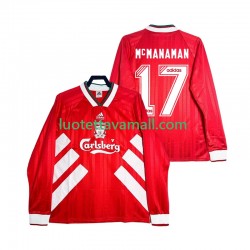 Miehet Liverpool MCMANAMAN 17 Retro 1993 1995 Pitkähihainen Fanipaita ,Koti
