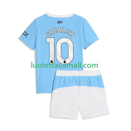 Lapset Manchester City Jack Grealish 10 2025-2026 Lyhythihainen Fanipaita ,Koti