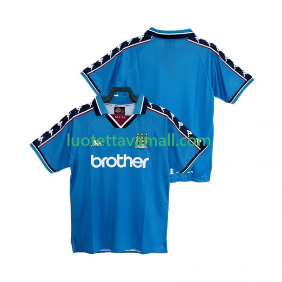 Miehet Manchester City Retro 1997 1998 Lyhythihainen Fanipaita ,Koti