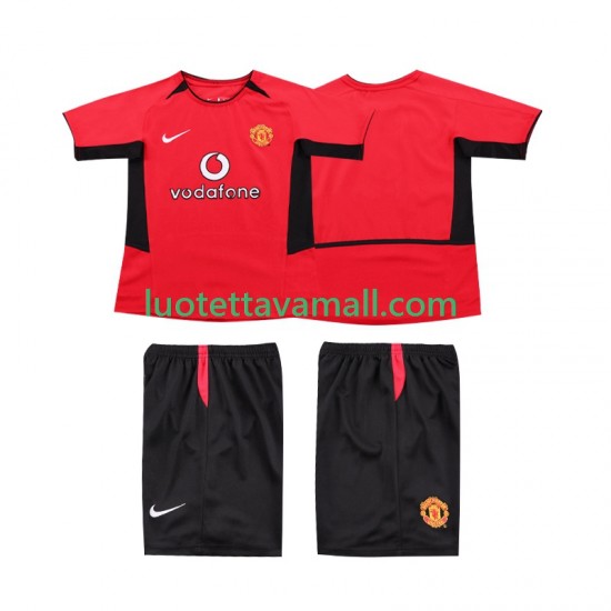 Lapset Manchester United Retro 2002 2004 Lyhythihainen Fanipaita ,Koti