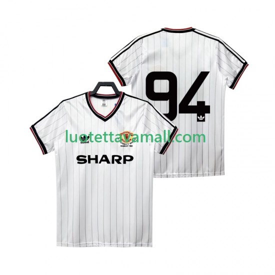 Miehet Manchester United 94 Retro 1983 1984 Lyhythihainen Fanipaita ,Vieras