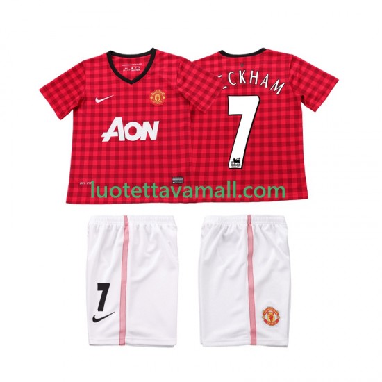 Lapset Manchester United BECKHAM 7 Retro 2012 2013 Lyhythihainen Fanipaita ,Koti