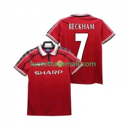 Miehet Manchester United BECKHAM 7 Retro 1998 1999 Lyhythihainen Fanipaita ,Koti