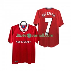 Miehet Manchester United BECKHAM 7 Retro 1999 2000 Lyhythihainen Fanipaita ,Koti