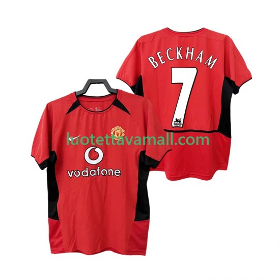 Miehet Manchester United BECKHAM 7 Retro 2002 2004 Lyhythihainen Fanipaita ,Koti
