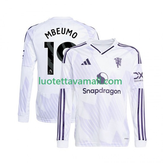 Miehet Manchester United Bryan Mbeumo 19 2025-2026 Pitkähihainen Fanipaita ,Vieras