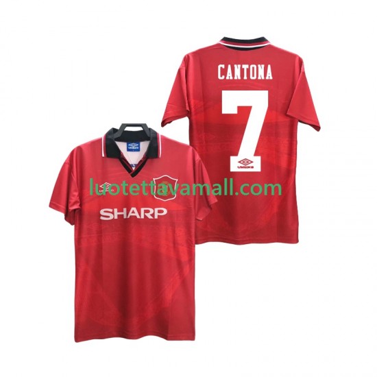 Miehet Manchester United CANTONA 7 Retro 1994 1996 Lyhythihainen Fanipaita ,Koti