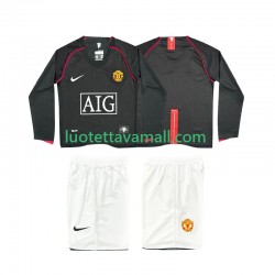 Lapset Manchester United Retro 2007 2008 Pitkähihainen Fanipaita ,Vieras