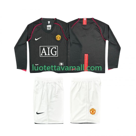 Lapset Manchester United Retro 2007 2008 Pitkähihainen Fanipaita ,Vieras