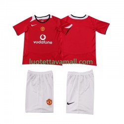 Lapset Manchester United Retro 2005 2006 Lyhythihainen Fanipaita ,Koti