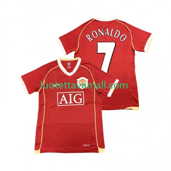 Miehet Manchester United Cristiano Ronaldo 7 Retro 2006 2007 Lyhythihainen Fanipaita ,Koti