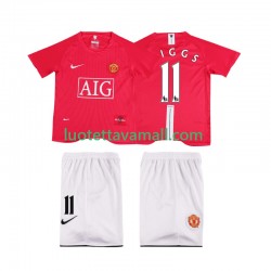 Lapset Manchester United GIGGS 11 Retro Premier League 2007 2008 Lyhythihainen Fanipaita ,Koti