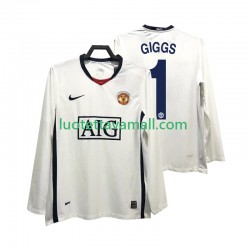 Miehet Manchester United GIGGS 11 Retro Premier League 2008 2009 Pitkähihainen Fanipaita ,Vieras