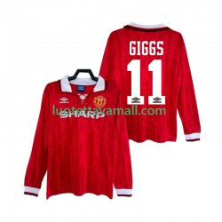 Miehet Manchester United GIGGS 11 Retro 1992 1994 Pitkähihainen Fanipaita ,Koti