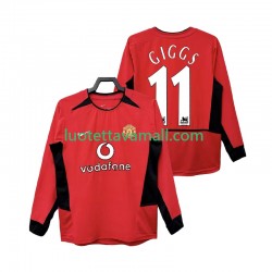 Miehet Manchester United GIGGS 11 Retro 2002 2004 Pitkähihainen Fanipaita ,Koti