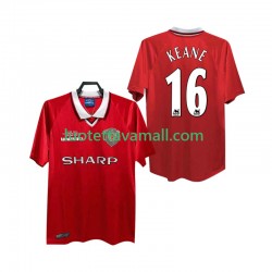 Miehet Manchester United Keane 16 Retro 1999 2000 Lyhythihainen Fanipaita ,Koti