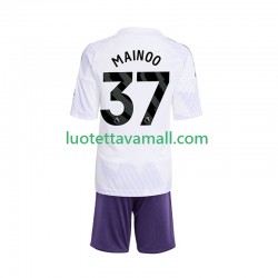 Lapset Manchester United Kobbie Mainoo 37 2025-2026 Lyhythihainen Fanipaita ,Vieras