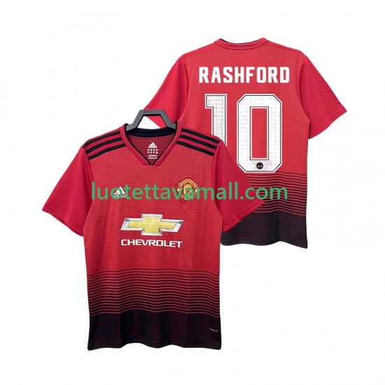 Miehet Manchester United RASHFORD 10 Retro 2018 2019 Lyhythihainen Fanipaita ,Koti
