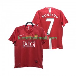 Miehet Manchester United RONALDO 7 Retro 2007 2008 Lyhythihainen Fanipaita ,Koti