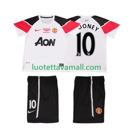 Lapset Manchester United ROONEY 10 Retro Champions League 2011 2012 Lyhythihainen Fanipaita ,Kolmas