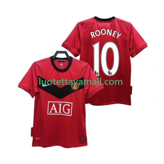 Miehet Manchester United ROONEY 10 Retro 2009 2010 Lyhythihainen Fanipaita ,Koti