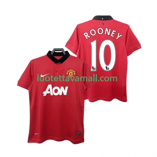 Miehet Manchester United ROONEY 10 Retro 2013 2014 Lyhythihainen Fanipaita ,Koti