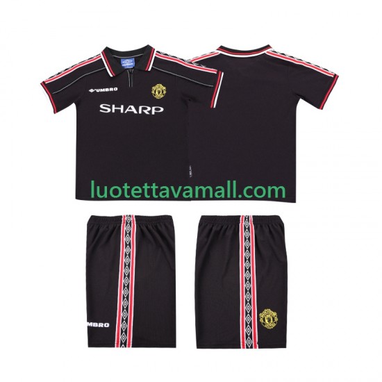 Lapset Manchester United Retro 1998 1999 Lyhythihainen Fanipaita ,Vieras