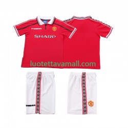 Lapset Manchester United Retro 1998 1999 Lyhythihainen Fanipaita ,Koti