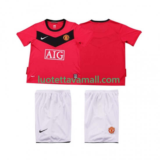 Lapset Manchester United Retro 2009 2010 Lyhythihainen Fanipaita ,Koti