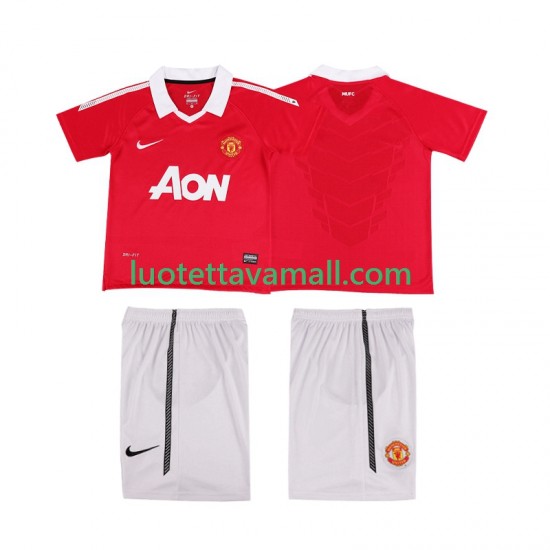 Lapset Manchester United Retro 2010 2011 Lyhythihainen Fanipaita ,Koti