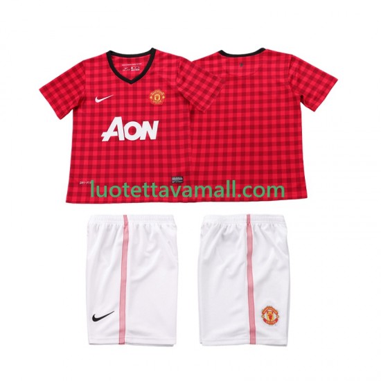 Lapset Manchester United Retro 2012 2013 Lyhythihainen Fanipaita ,Koti