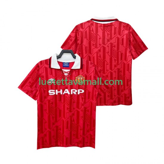 Miehet Manchester United Retro 1992 1994 Lyhythihainen Fanipaita ,Koti