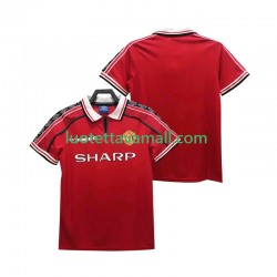 Miehet Manchester United Retro 1998 1999 Lyhythihainen Fanipaita ,Koti