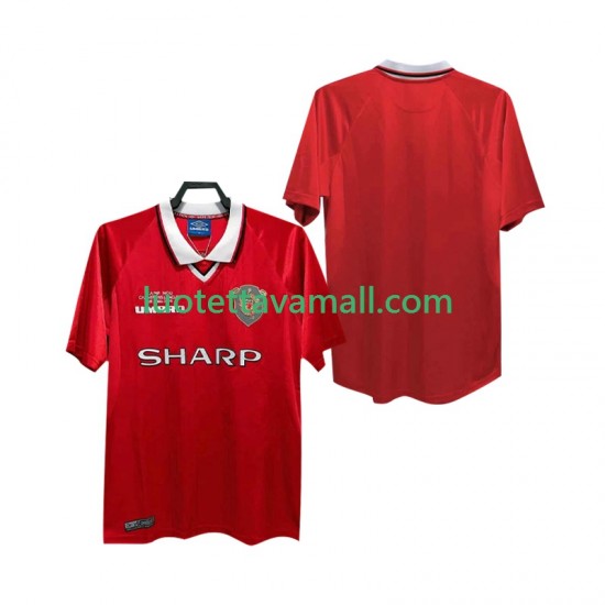 Miehet Manchester United Retro 1999 2000 Lyhythihainen Fanipaita ,Koti