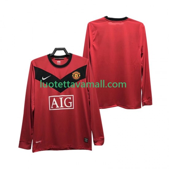 Miehet Manchester United Retro 2009 2010 Pitkähihainen Fanipaita ,Koti