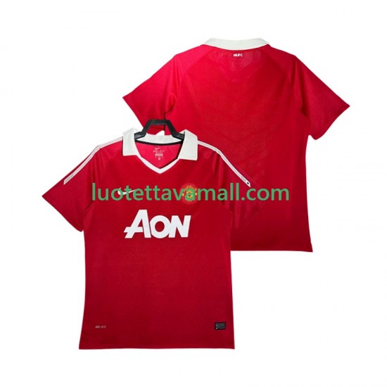 Miehet Manchester United Retro 2010 2011 Lyhythihainen Fanipaita ,Koti