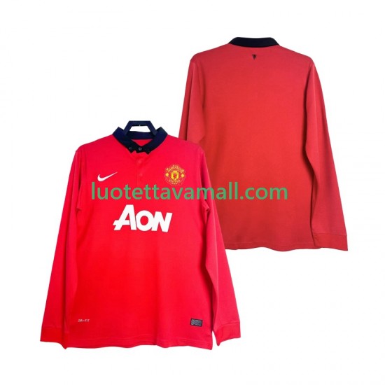 Miehet Manchester United Retro 2013 2014 Pitkähihainen Fanipaita ,Koti