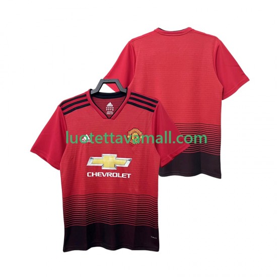 Miehet Manchester United Retro 2018 2019 Lyhythihainen Fanipaita ,Koti