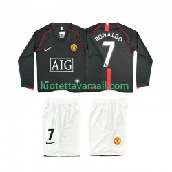 Lapset Manchester United Ronaldo 7 Retro 2007 2008 Pitkähihainen Fanipaita ,Vieras