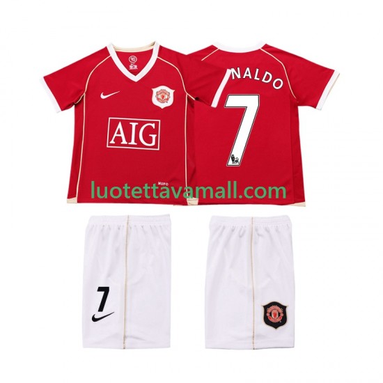 Lapset Manchester United Ronaldo 7 Retro 2006 2007 Lyhythihainen Fanipaita ,Koti