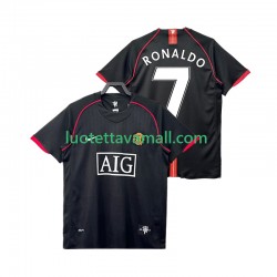 Miehet Manchester United Ronaldo 7 Retro 2007 2008 Lyhythihainen Fanipaita ,Vieras