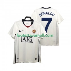 Miehet Manchester United Ronaldo 7 Retro Premier League 2008 2009 Lyhythihainen Fanipaita ,Vieras