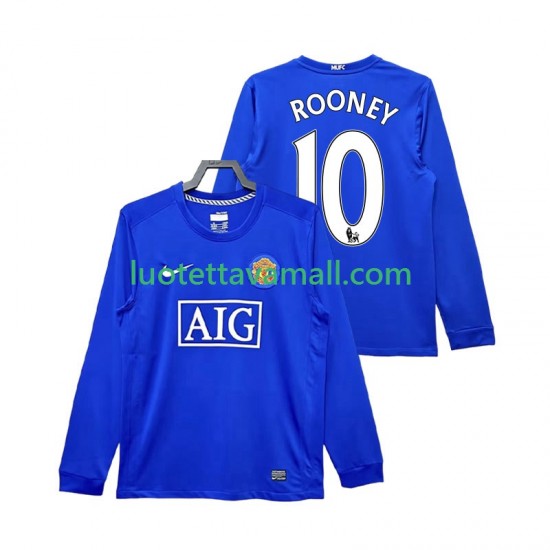 Miehet Manchester United Rooney 10 Retro 2008 2009 Pitkähihainen Fanipaita ,Kolmas
