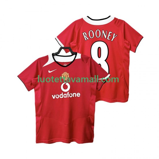 Miehet Manchester United Rooney 8 Retro 2005 2006 Lyhythihainen Fanipaita ,Koti